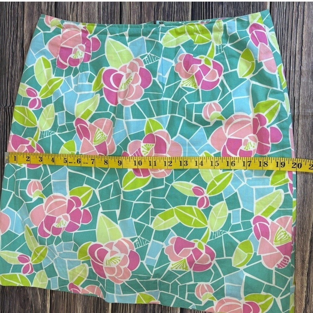 Lilly Pulitzer Skirt Womens 8 Multicolor Floral Mosaic Mini Resort Vacation VTG - Picture 8 of 11